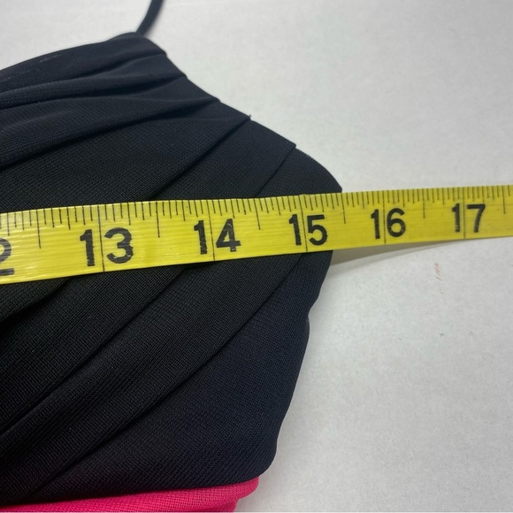 B. Smart Y2K Black and Pink Ruched Sundress Sleeveless Size 7/8 Knee Length - Picture 11 of 12